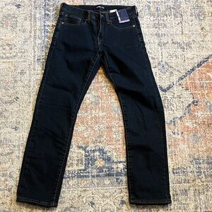 Men's Flannel-lined Dark Denim Jeans